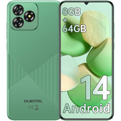 OUKITEL C53 Cell Phone Unlocked Waterdrop Screen 4300mAh Smartphone, 8GB 64GB/1TB - Green