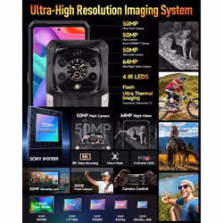 Ulefone Armor 28 Ultra Thermal, 5G AI Rugged Phone, 32GB 1TB/2TB Expansion - Black, Thermal Version