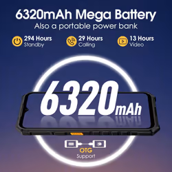 Ulefone Armor X13 Rugged Phone, 6GB+64GB, 50MP Rear Camera, - Black