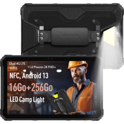 Ulefone Armor Pad 2 Touchscreen Tablet Camping Lamp 18600mAh 33W, 8GB +256GB - Noir