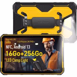 Ulefone Armor Pad 2 Touchscreen Tablet Camping Lamp 18600mAh 33W, 8GB +256GB - Orange