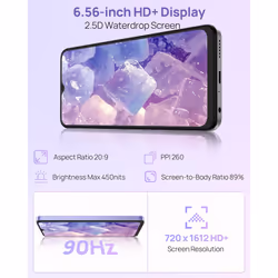 Ulefone Note 21 Android Smartphone 14, 4GB 128GB/TF-1TB with Octa Core Mobile Phone - Noir