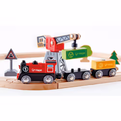 Hape CARGO DELIVERY LOOP, Train & track set, 3 yr(s), Multicolour