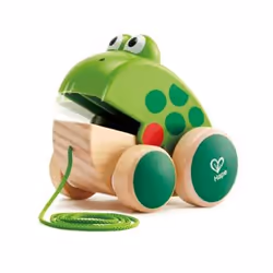 Hape Frog Pull Along, 12 month(s), 4 wheel(s), Green, Wood