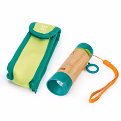 Hape Hand-Powered Flashlight, Hand flashlight, Bamboo, Green, Bamboo, Plastic, 4 yr(s), 42 mm, 42 mm