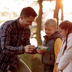 Hape Hand-Powered Flashlight Bamboo, Green Hand flashlight