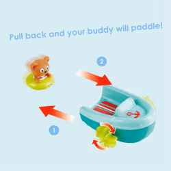 Hape Tubing Pull-back Boat Bath boat Multicolour - Additional view 4