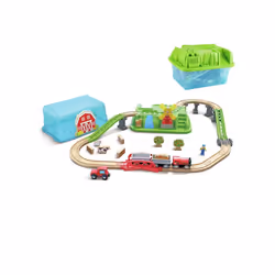 Hape Countryside Train Bucket Set, Play vehicle track, 3 yr(s), Multicolour