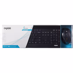 Rapoo 8900P keyboard Mouse included RF Wireless QWERTZ German Black