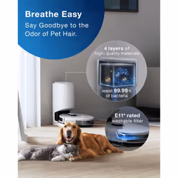 ECOVACS DEEBOT N10+ Robot Vacuum Cleaner with Mop 4300Pa (Auto-Empty Station, 300 min, 4300 sqft