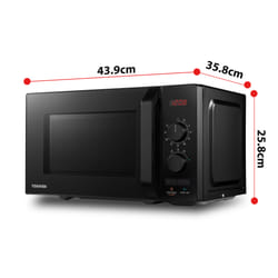 Toshiba MW2-AM20PF(BK) microwave Black Solo microwave Countertop 20 L 800 W