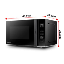Toshiba MV-AM20T(BK) microwave Black Solo microwave Countertop 20 L 1250 W