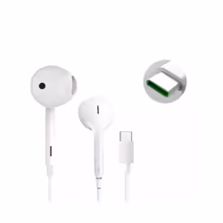 Official Oppo MH147 USB-C Earphones Headphones - White (Bulk Packed)