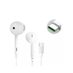 Official Oppo MH147 USB-C Earphones Headphones - White (Bulk Packed)