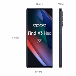 OPPO Find X3 Neo 16.6 cm (6.55") Dual SIM ColorOS 11.1 5G USB Type-C 12 GB 256 GB 4500 mAh Black