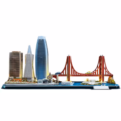 CubicFun Cubic Fun 3d Puzzel City Line San Francisco LED, 90 pc(s), City