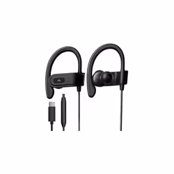 C171 - Wired USB C Headphones & Microphone for Sports and Running with Over-Ear Earbud Hooks and in-Line Volume Control, Comp ...