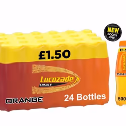 Wholesale Drinks, Bulk Cases of Soft Drinks, Monster, Fanta, Coke, Pepsi and More Beverage - Lucozade "ENERGY Orange 24x500ml