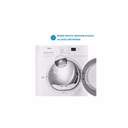 MDG09EH80 Freestanding Heat Pump Dryer 8kg load 16 Programmes AutoDry AntiCrease Delay Start Child Lock White Pack 1