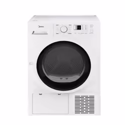 Midea MDG09EH80/1, Freestanding, Front-load, Heat pump, White, Buttons, Rotary, Right