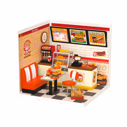 ROBOTIME Yum Yum Burgers, DIY miniature house, Boy/Girl, 8 yr(s), Adult/Child, Multicolour, Plastic