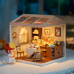 ROBOTIME Sweet Sips Tea DIY miniature house