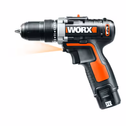 WORX WX128, Pistol grip drill, Black, Orange, 1 cm, 2 cm, 1 cm, 360 RPM