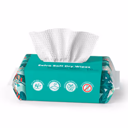 DAFI Disposable Face Towels Dry Wipes 60 Count Extra Thick Soft Facial Towels for Sensitive Skin Makeup Removing Cleansin ...