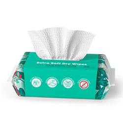 DAFI Disposable Face Towels  Dry Wipes 60 Count  Extra Thick Soft Facial Towels for Sensitive Skin  Makeup Removing  Cleansing  Nursing  Travel  7?8 I