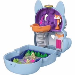 Polly Pocket Flip & Find Arctic Fox Compact Toy with Doll and Fox Figure