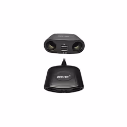 BESTEK Car Cigarette Lighter Adapter Socket Splitter 12V/24V with Dual USB Ports for iPhone iPad, Samsung, GPS, Dashcam, Radar Detector and More