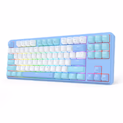 REDRAGON K707WBB-RGB StarBlade keyboard USB + RF Wireless + Bluetooth White
