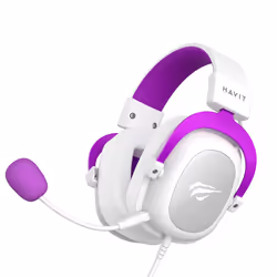 Havit H2002d Headphones gaming wired Purple, White - Additional view 5