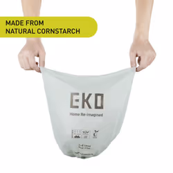 Compostable Bin Liners For Food Waste Caddies, 3-6 Litre Capacity, 20 Bags, White , Unscented