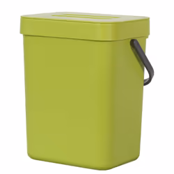 EKO Puro Wall-Mounted Trash Can with Lid 1.32 Gal / 5L Hanging Trash Can Small Kitchen Compost Bin for Counter Top Mini Fo ...