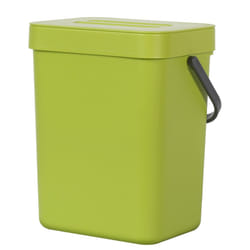 EKO Puro Wall-Mounted Trash Can with Lid  1.32 Gal / 5L Hanging Trash Can  Small Kitchen Compost Bin for Counter Top  Mini Food Waste Bin (G
