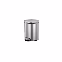 Eva Pedal Bathroom Bin with Soft Close Lid - Perfect for Bathroom, Bedroom & Home, Stainless Steel (5 Litres)