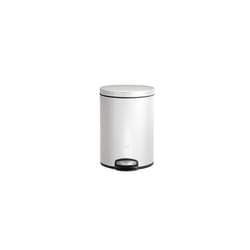 - Eva Pedal Bathroom Bin - Rubbish Bin with Soft Close Lid - Perfect for Bathroom, Bedroom & Home, White, 5 Litre
