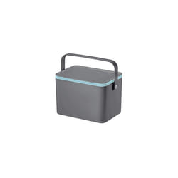 EKO - Deco Food Waste Caddy - Countertop Bin for Compostable Waste - Perfect for Kitchen & Home, Grey, 4Litre