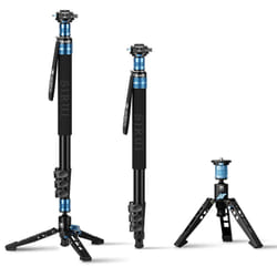 Aluminum Monopod with Feet, 75.8" Professional Monopod for Cameras, Compact Travel Monopod with Quick Release Plate, Max Load 33lbs, Compatible with