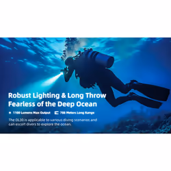 Nitecore DL30 USB-C Charging 1100 Lumens LED Diving Light Torch