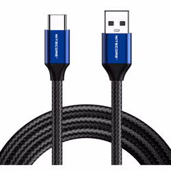 Nitecore UAC20, 1 m, USB C, USB A, USB 2.0, 0.48 Gbit/s, Black, Blue