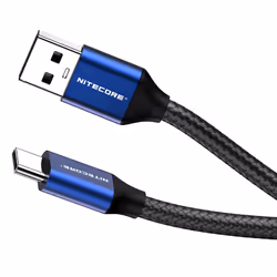 Nitecore UAC20 USB cable USB 2.0 1 m USB C USB A Black, Blue