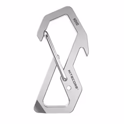Nitecore NSH10, Snap hook, Double-ended hook, Figure eight hook, Stainless steel, 49 mm, 25.5 mm