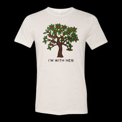 I'M WITH HER Apple Tree T-shirt S - L