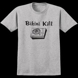 Bikini Kill Record Player (Grey) T-shirt S - S