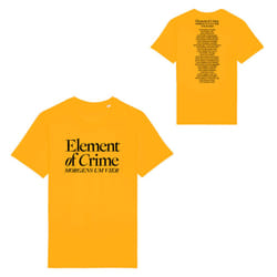 Element Of Crime Morgens Um Vier Tour T-Shirt Gelb T-Shirt S - L