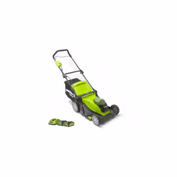 Garden Equipment - Greenworks GWG40LM41K2X 40cm 2x 2ah Bat & Char Lawn Mower