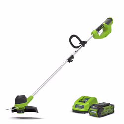Greenworks G40LTK2 Cordless 40v Front Mount Line Trimmer 33cm/13in with Battery