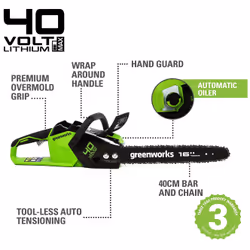 Greenworks 2005807 chainsaw 40 W Green - Additional view 6